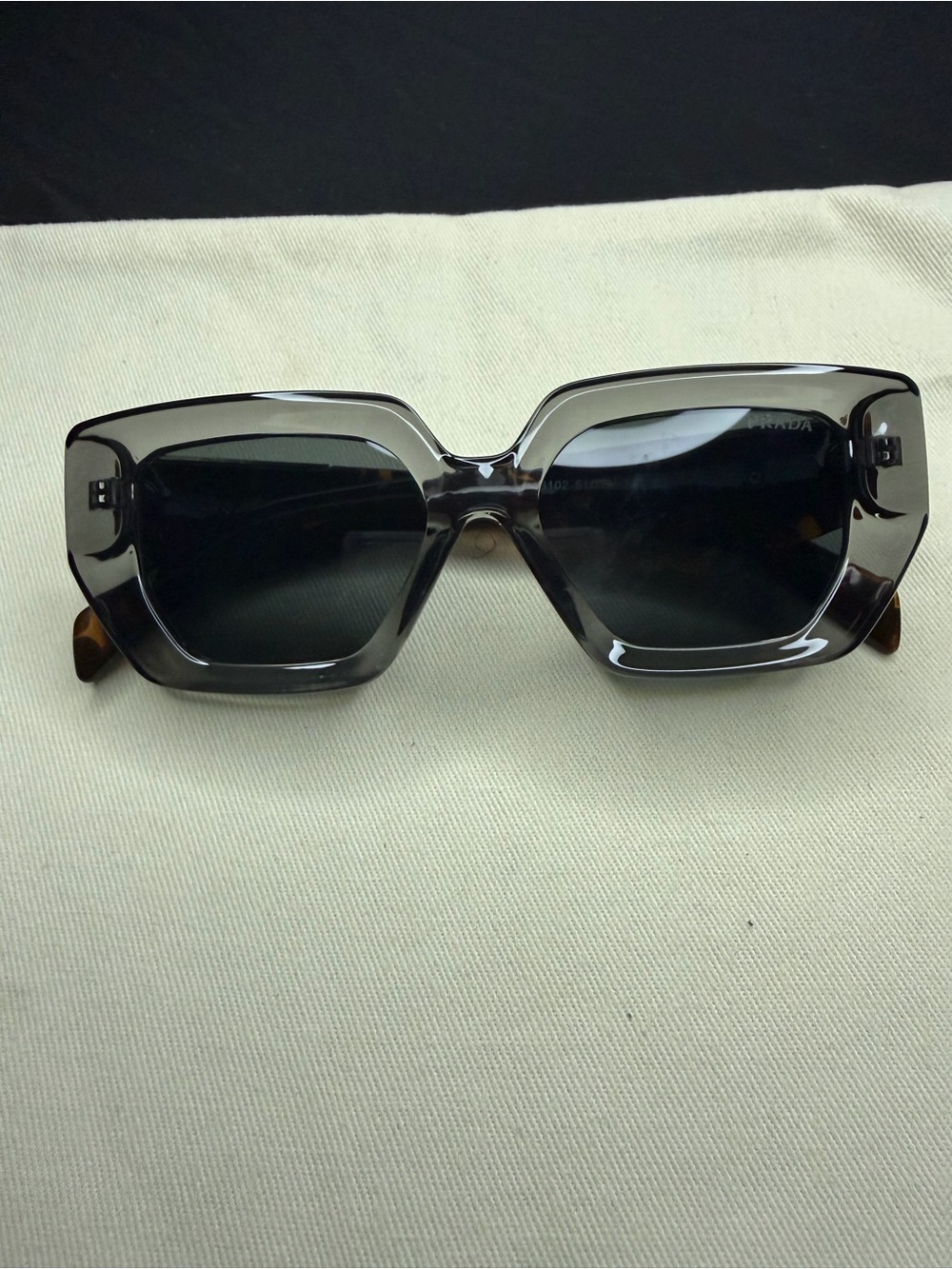 Prada Women’s Oversized Square Sunglasses - Smoke Gradient
